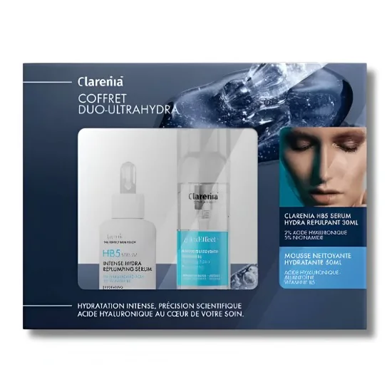 CLARENIA - COFFRET DUO ULTRA HYDRA HB5 SERUM 30ML + HYDRA EFFECT MO...