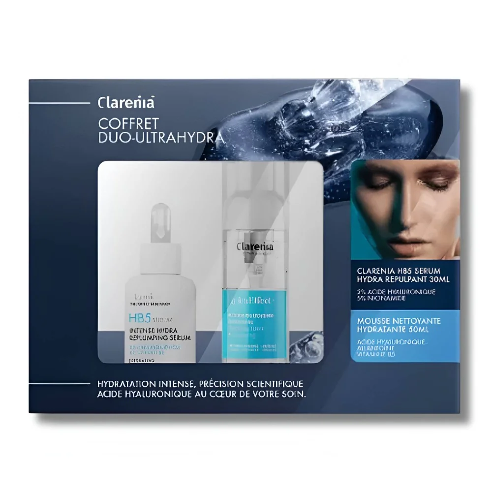 CLARENIA - COFFRET DUO ULTRA HYDRA HB5 SERUM 30ML + HYDRA EFFECT MO...
