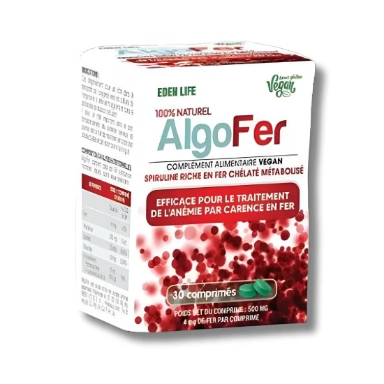 EDEN LIFE - ALGOFER 30 COMPRIMES pour Compléments Alimentaires