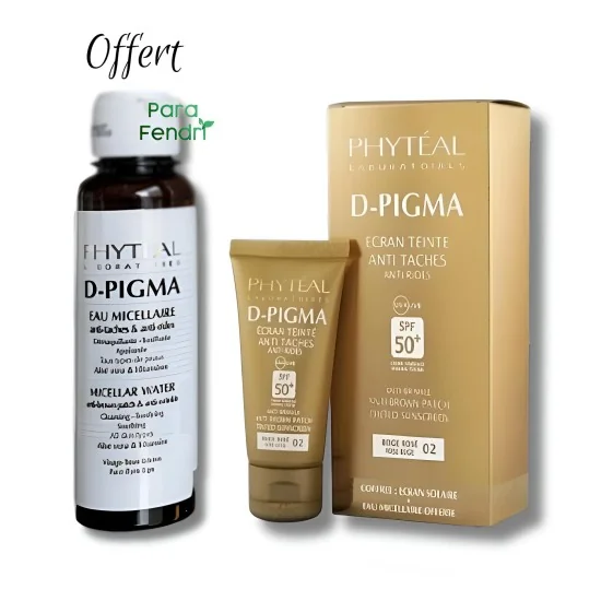 PHYTEAL DPIGMA - ECRAN TEINTE BEIGE ROSE SPF50 + EAU MICELLAIRE 150ML (OFFERTE)