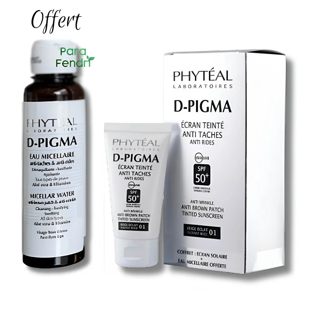 PHYTEAL D PIGMA - ECRAN TEINTÉ BEIGE ECLAT SPF50+ 50ML + D PIGMA EAU MICELLAIRE A L’ALOE VERA 150ML OFFERTE