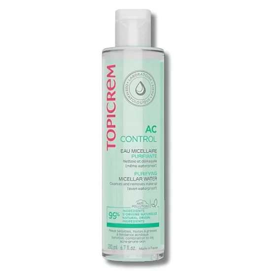 TOPICREM AC CONTROL - EAU MICELLAIRE PURIFIANTE 200ML pour Visage