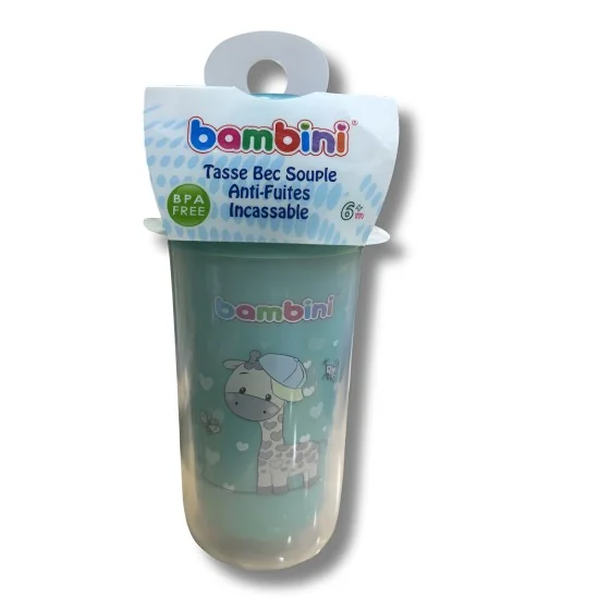 BAMBINI - TASSE BEC SOUPLE ANTI-FUITE INCASSABLE +6MOIS pour Maman ...