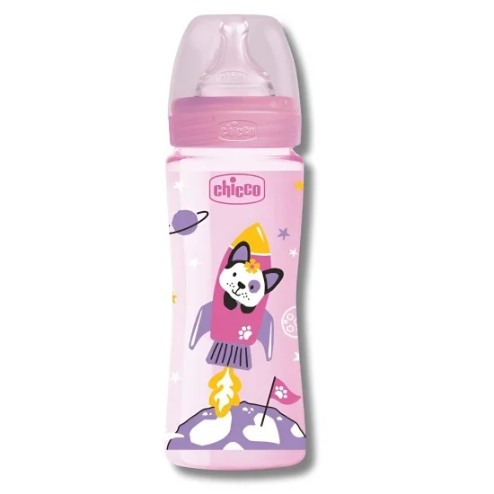 CHICCO WELL-BEING - BIBERON EN POLYPROPYLÈNE ROSE 330ML pour Maman ...