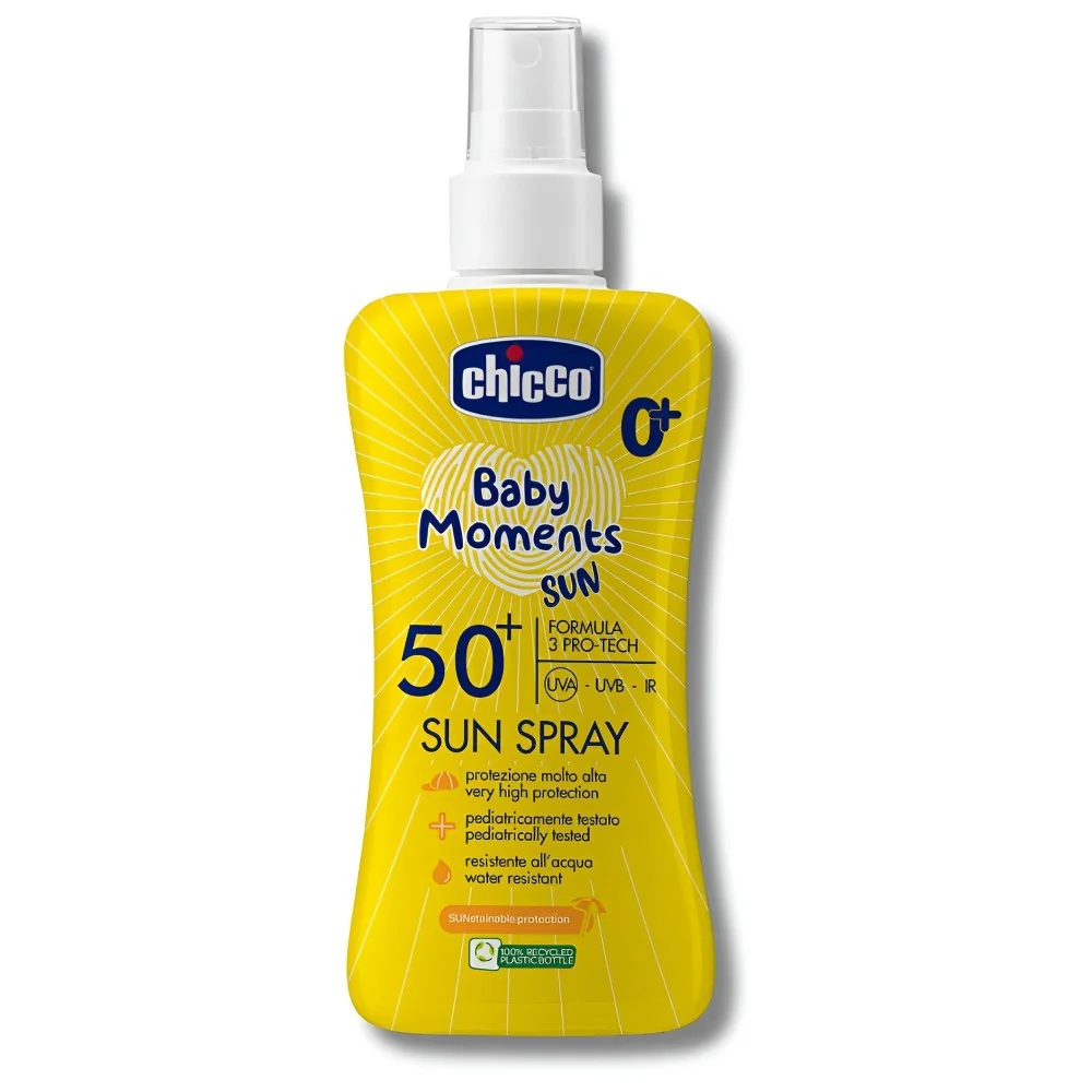 CHICCO BABY MOMENT - SUN SPRAY SPF50+ +0MOIS 150ML pour Maman et bébé