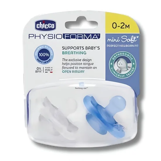 CHICCO - LOT DE 2 MICRO SUCETTES 0-2MOIS pour Maman et bébé