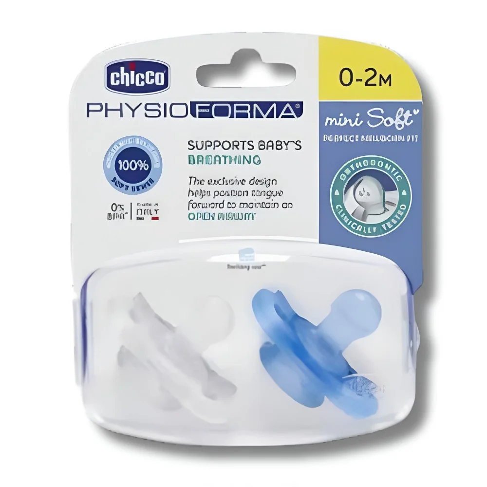 CHICCO - LOT DE 2 MICRO SUCETTES 0-2MOIS pour Maman et bébé