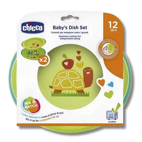 CHICCO - BEBE ENSEMBLE DE DEUX ASSIETTES +12MOIS pour Maman et bébé