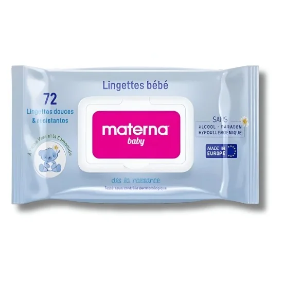 MATERNA BABY - LINGETTES DOUCES ET RESISTANTES 72PIECES pour Maman ...