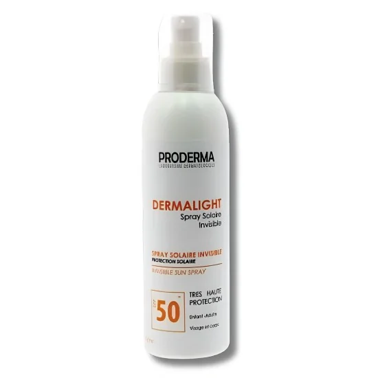 PRODERMA DERMALIGHT - SPRAY SOLAIRE INVISIBLE SPF50+ pour Beauté