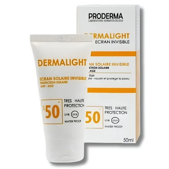 DERMALIGHT – ECRAN SOLAIRE ANTI AGE INVISIBLE SPF 50+ pour Beauté