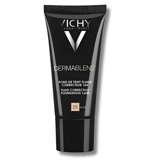 VICHY DERMABLEND - FOND DE TEINT FLUIDE TEINTEE 25 NUDE SPF28 30ML ...