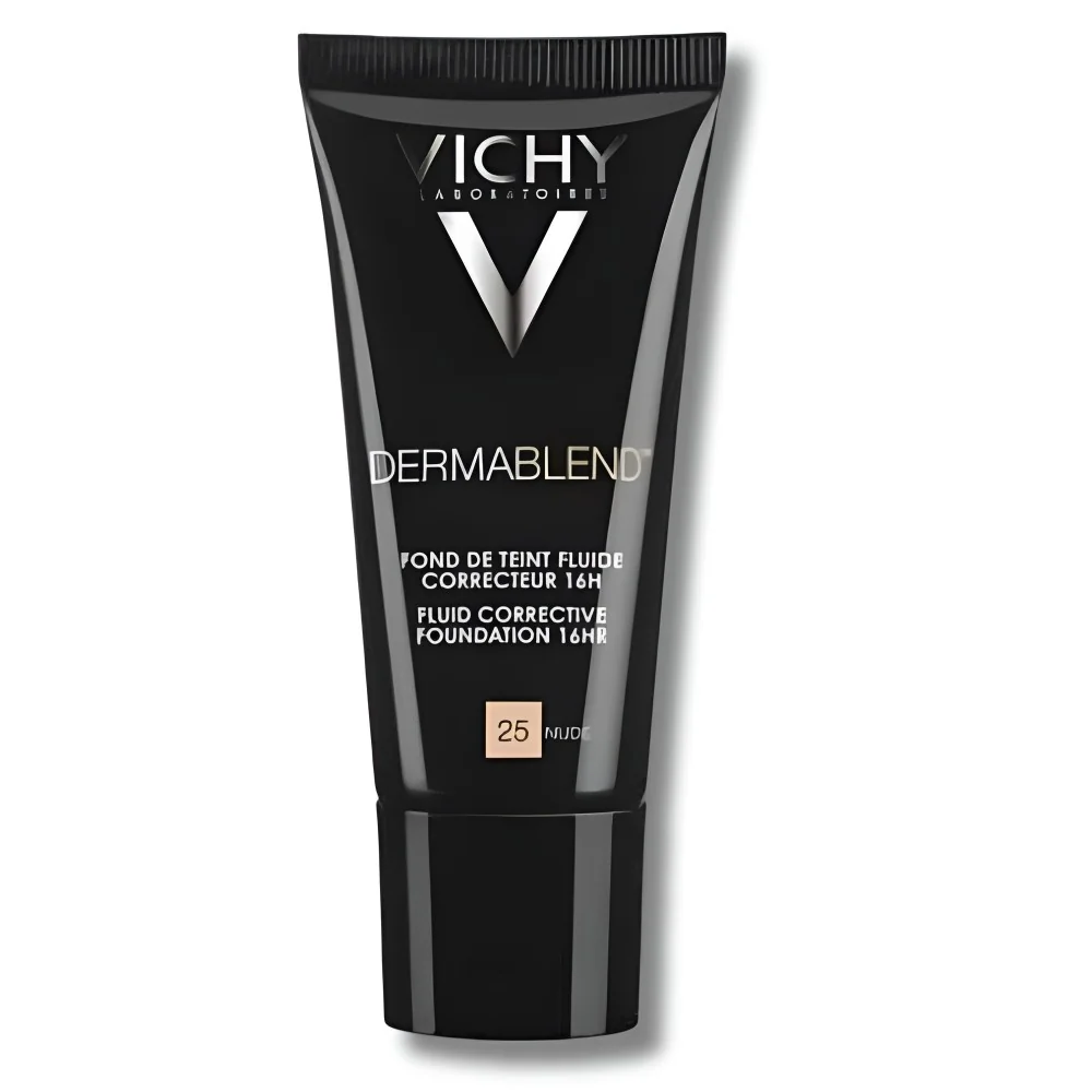VICHY DERMABLEND - FOND DE TEINT FLUIDE TEINTEE 25 NUDE SPF28 30ML ...