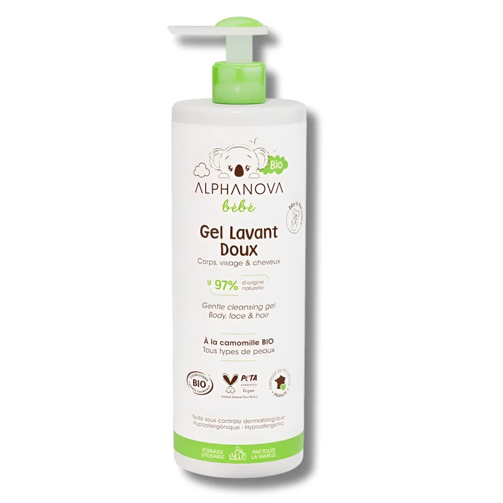 ALPHANOVA - GEL LAVANT DOUX BEBE 400ML pour Maman et bébé