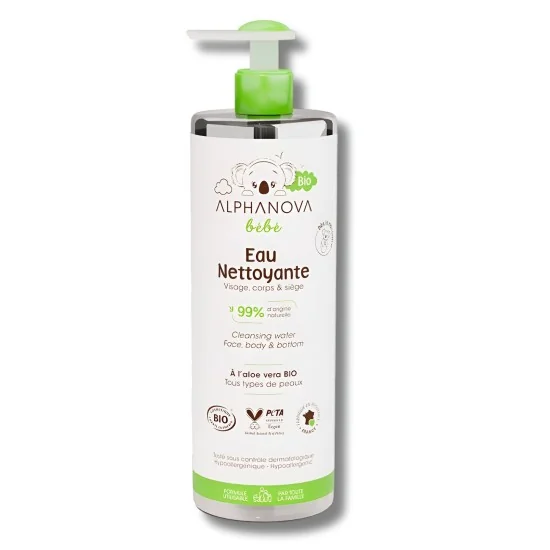ALPHANOVA - EAU NETTOYANTE BEBE VISAGE, CORPS ET SIEGE 400ML pour M...