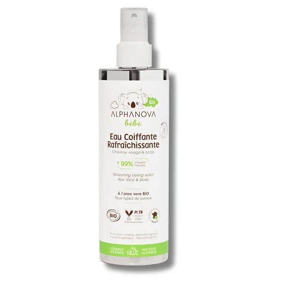ALPHANOVA - EAU COIFFANTE RAFRAICHISSANTE BIO 200ML pour Maman et bébé