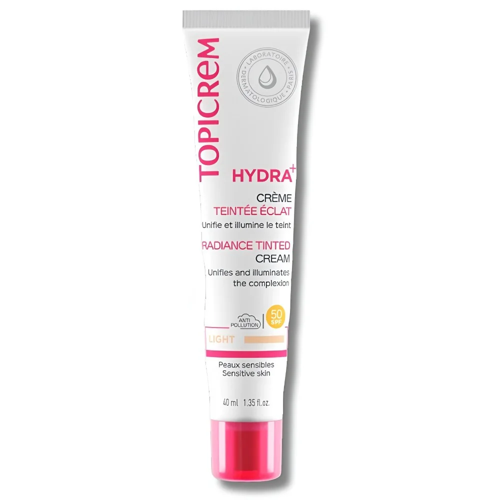 TOPICREM HYDRA+ - CREME TEINTEE ECLAT LIGHT SPF50 40ML pour Beauté