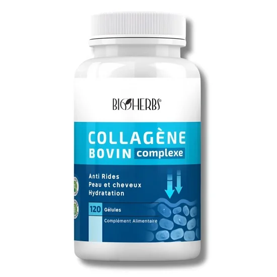 BIOHERBS - COLLAGEN BOVIN COMPLEXE 120 GELULES pour Compléments Ali...