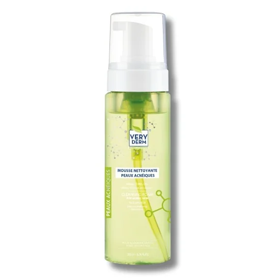 VERY DERM - MOUSSE NETTOYANTE PEAUX ACNEIQUES 200ML pour Beauté