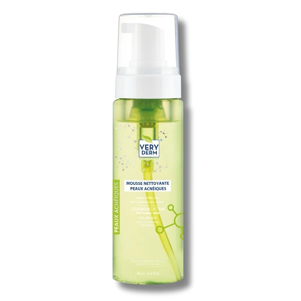 VERY DERM - MOUSSE NETTOYANTE PEAUX ACNEIQUES 200ML pour Beauté