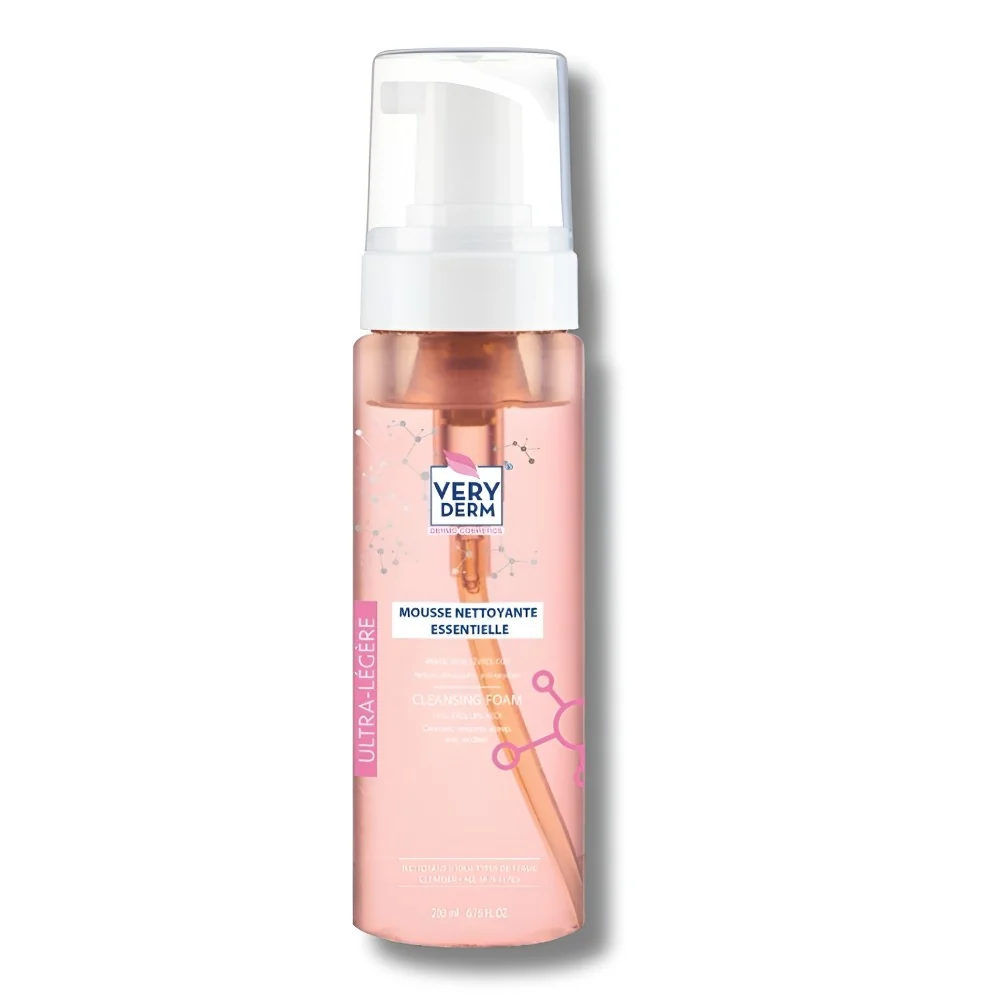 VERY DERM - MOUSSE NETTOYANTE ESSENTIELLE ULTRA LEGERE 200ML pour S...