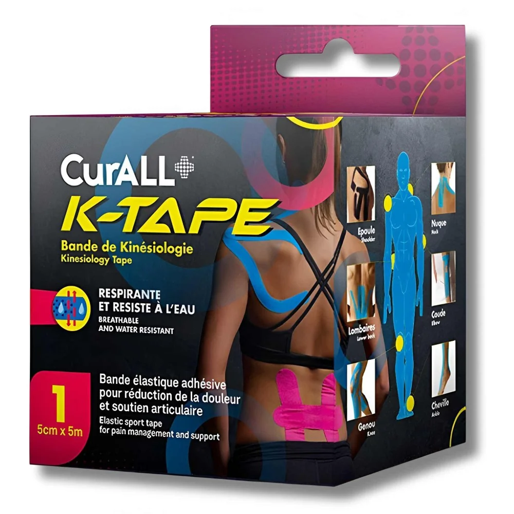 CURALL K-TAPE - BANDE DE KINÉSIOLOGIE RESPIRANTE ET RÉSISTANTE À L'...