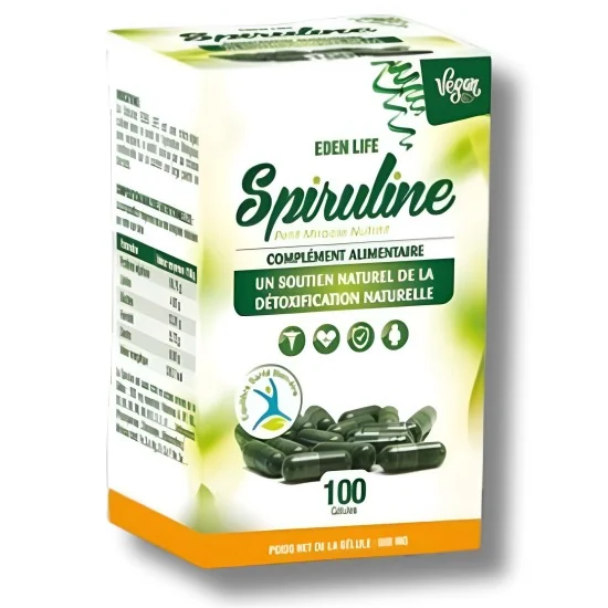 EDEN LIFE - SPIRULINE 100 GELULES pour Compléments Alimentaires