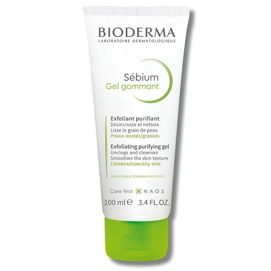 BIODERMA SEBIUM - GEL GOMMANT EXFOLIANT PURIFIANT 100ML pour Beauté