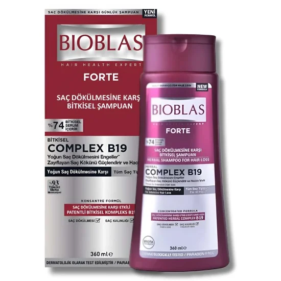 BIOBLAS FORTE - SHAMPOOING ANTI CHUTE INTENSIVE COMPLEX B19 360ML p...