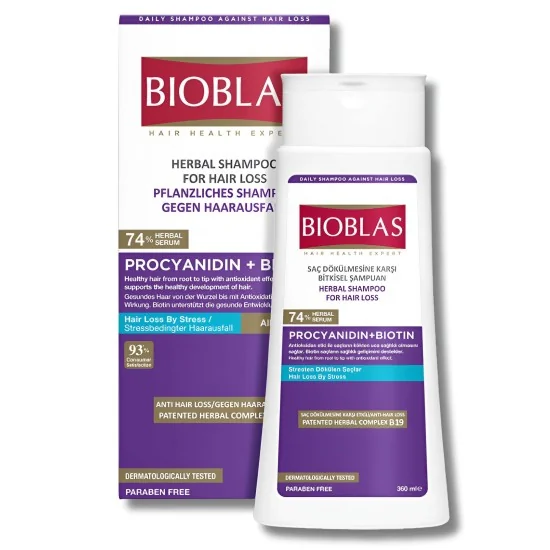 BIOBLAS - SHAMPOOING ANTI CHUTE ANTI STRESS PROCYANIDIN+BIOTIN 360M...