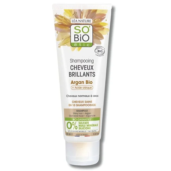 SO'BIO - SHAMPOING CHEVEUX BRILLANT ARGAN 250ML pour Beauté