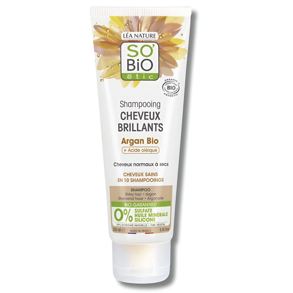 SO'BIO - SHAMPOING CHEVEUX BRILLANT ARGAN 250ML pour Beauté