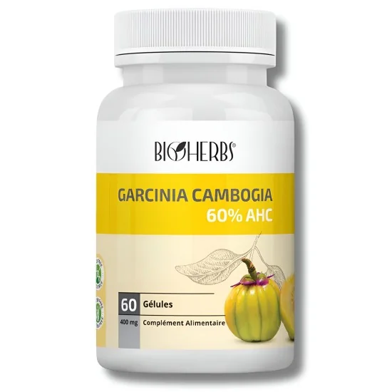 BIOHERBS - GARCINIA CAMBOGIA 60 GÉLULES pour Compléments Alimentaires