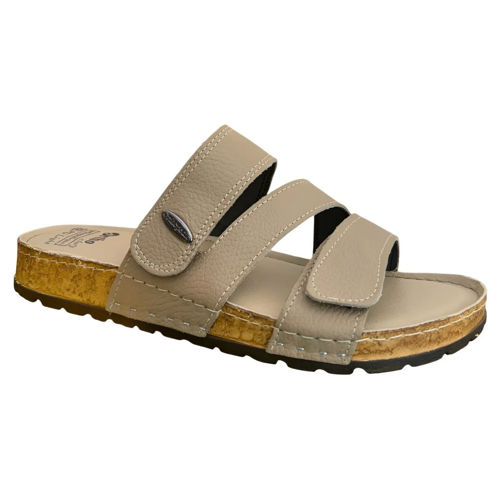 ORTHO CLAQ - CLAQUETTES ORTHOPEDIQUES BEIGES AVEC ATTACHES pour sab...