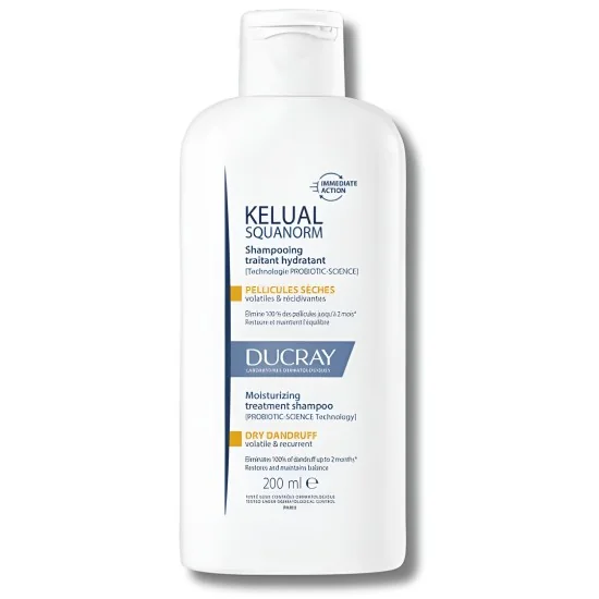 DUCRAY SQUANORM - SHAMPOOING PELLICULES SECHES 200ML pour Beauté