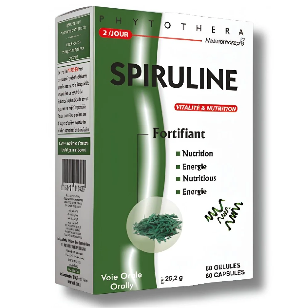 PHYTOTHERA - SPIRULINE 60 GELULES pour Compléments Alimentaires