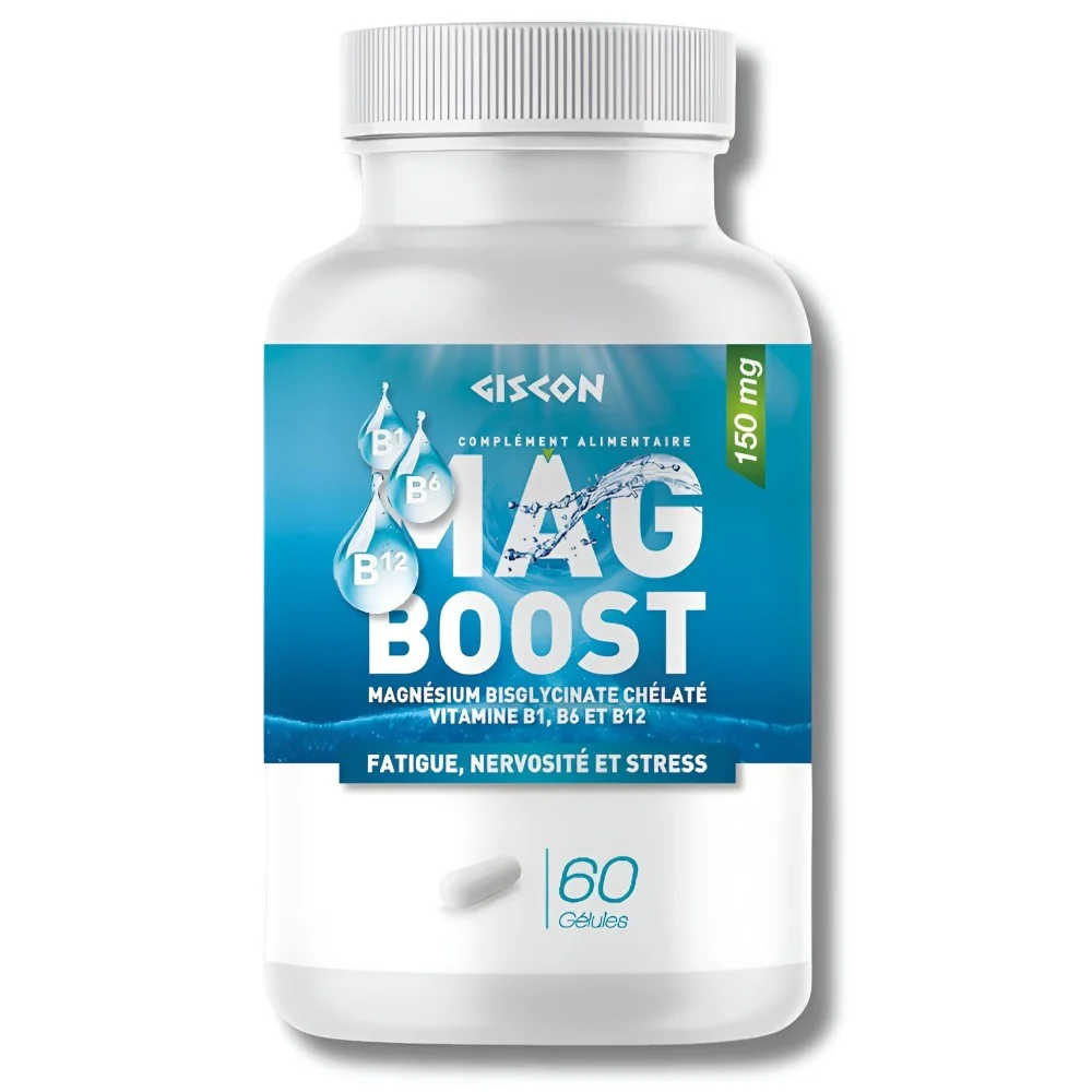 MAGBOOST - MAGNÉSIUM BISGLYCINATE 60 GÉLULES pour Compléments Alime...
