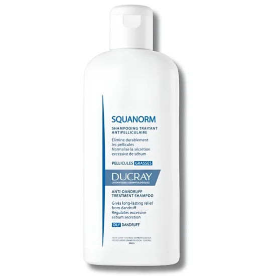 DUCRAY SQUANORM - SHAMPOOING PELLICULES GRASSES 200ML pour Beauté