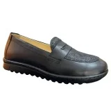STI LIGHT - DERBIES ORTHOPEDIQUES NOIRS AVEC DETAILS EN CROCCO pour...