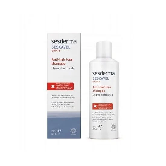 SESDERMA Seskavel Shampoing Antichute, 200ml pour Cheveux