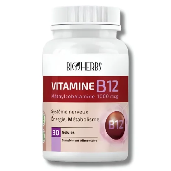 BIOHERBS - VITAMINE B12 30 GELULES pour Compléments Alimentaires