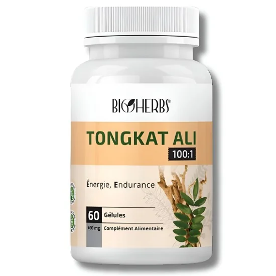 BIOHERBS - TONGKAT ALI 60 GÉLULES pour Compléments Alimentaires