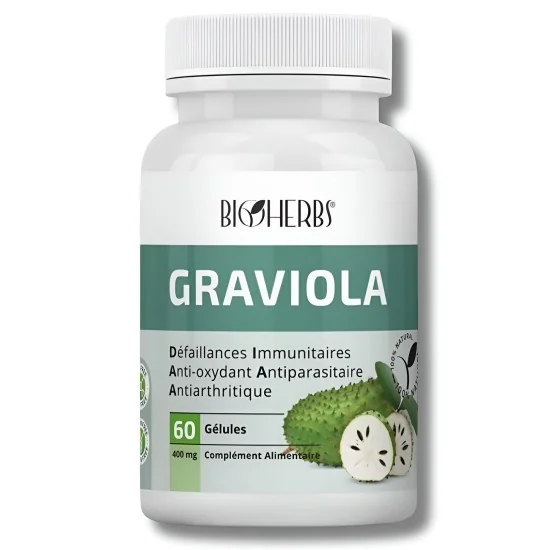 BIOHERBS - GRAVIOLA 60 GELULES pour Compléments Alimentaires