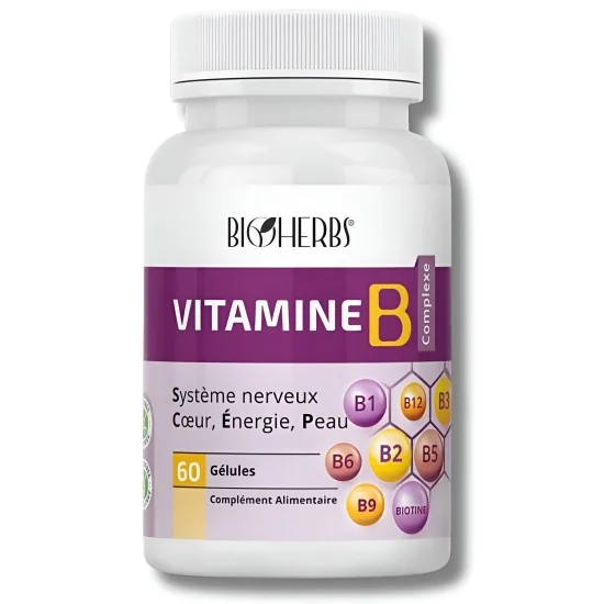 BIOHERBS - VITAMINE B COMPLEXE 60 GELULES pour Compléments Alimenta...