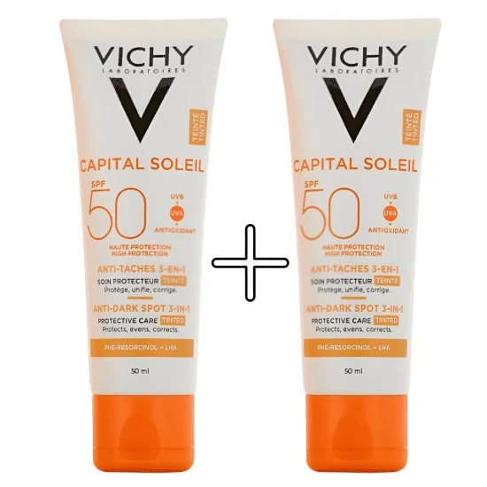 VICHY CAPITAL SOLEIL - LOT DE 2 SOIN ANTI-TACHES TEINTÉ 3-EN-1 SPF5...
