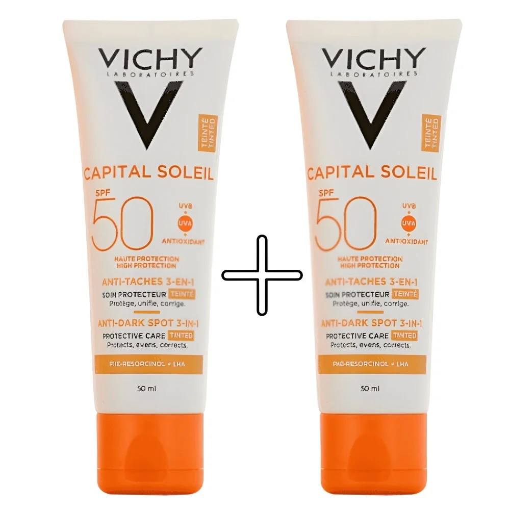 VICHY CAPITAL SOLEIL - LOT DE 2 SOIN ANTI-TACHES TEINTÉ 3-EN-1 SPF5...