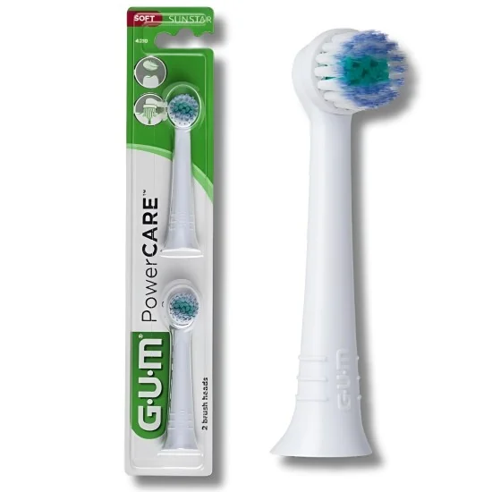 GUM - POWER CARE 2 TETES DE BROSSE 4210 pour Hygiène
