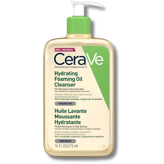 CERAVE - HUILE LAVANTE MOUSSANTE HYDRATANTE 473 ML pour Beauté