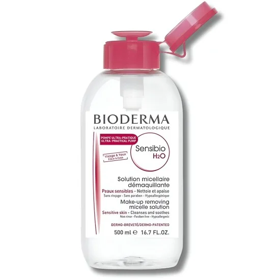 BIODERMA SENSIBIO H2O - EAU MICELLAIRE POMPE INVERSEE 500ML pour Be...