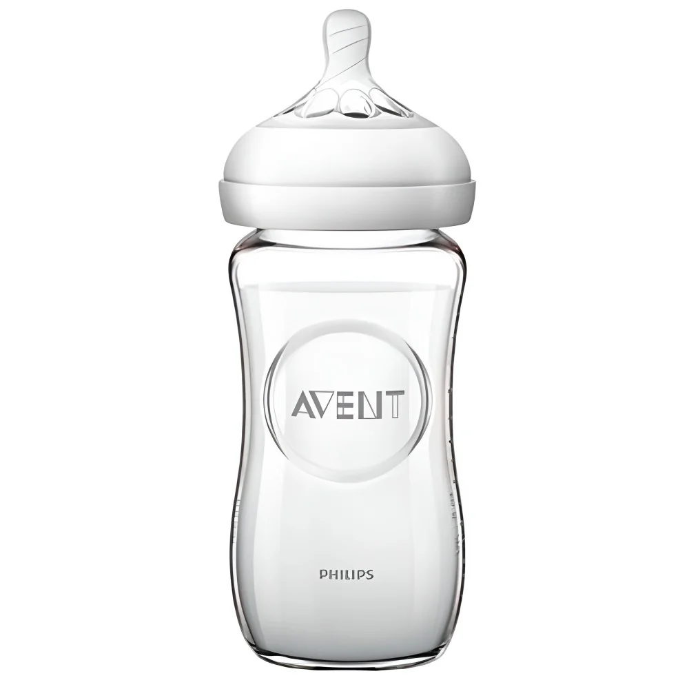 PHILIPS AVENT - BIBERON NATUREL EN VERRE 1M+ 240 ML pour Maman et bébé